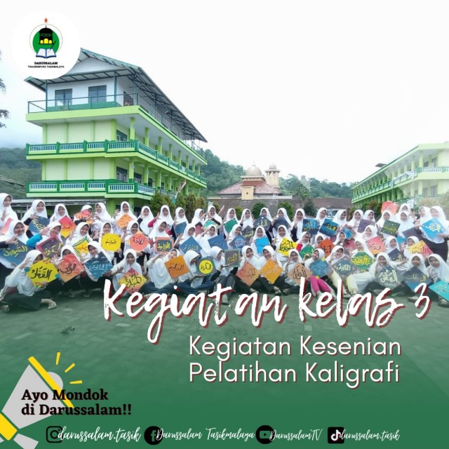 Kegiatan Kesenian Pelatihan Kaligrafi di Pondok Pesantren Darussalam Rajapolah